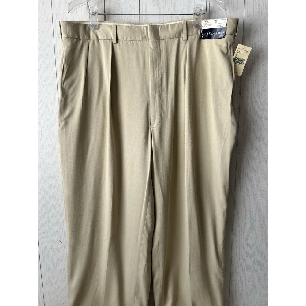 Vintage Polo Ralph Lauren Siena Pants 40 NWT USA Made Rayon Pleated Unhemmed